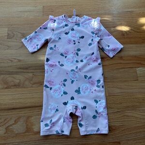 Floral Pink Baby Romper